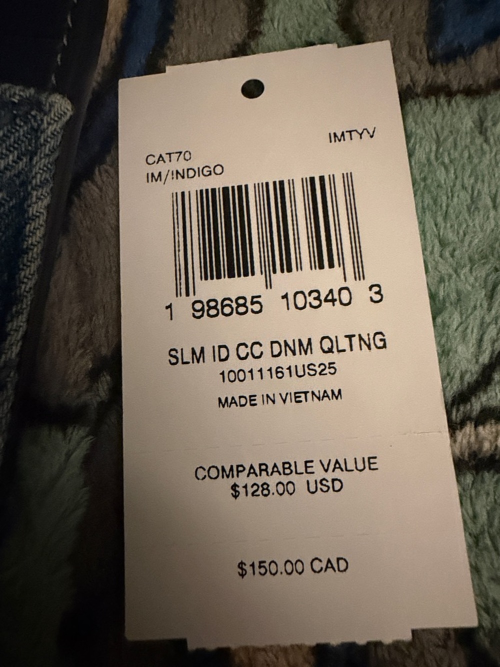 Coach Blue Denim Quilted Card Case with Gold Hardware *nwt - Picture 8 of 8